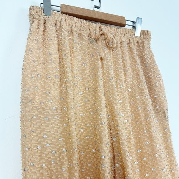 Fendi‎ Peach Sparkle Drawstring Pants Size 40 - Picture 4 of 13